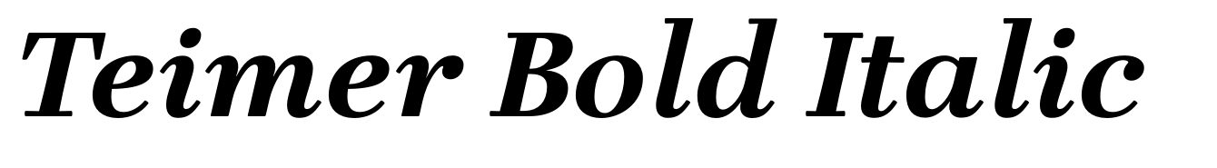 Teimer Bold Italic